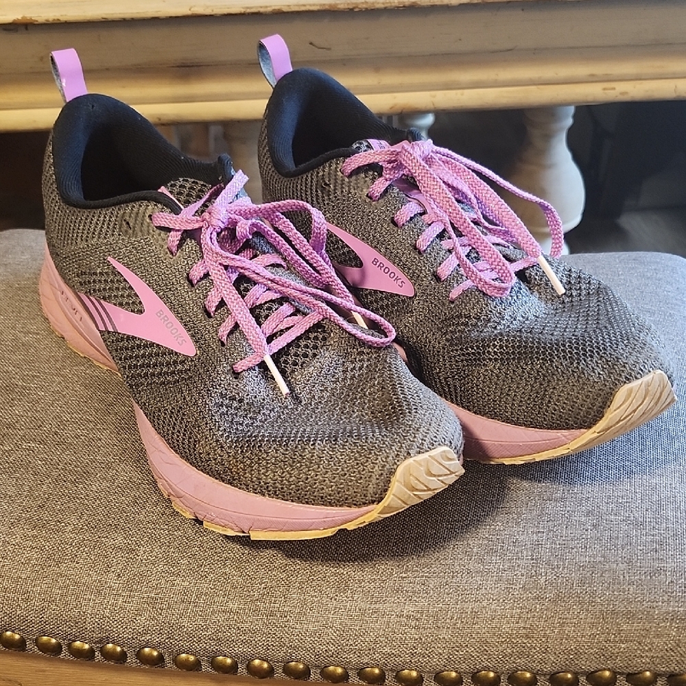 Brooks Gray and Purple Running Shoes